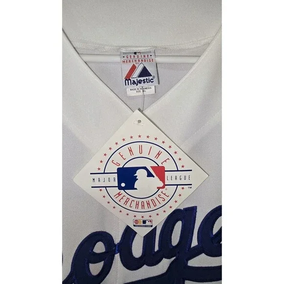 Steve Yeager LA Dodgers #7 NEW Majestic. Small black spot XL